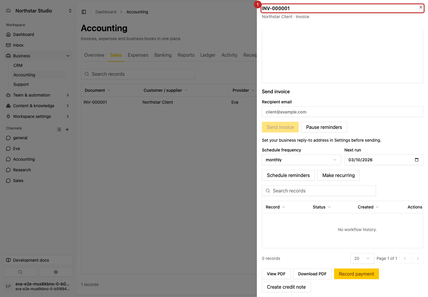 Result: Save and verify the balance