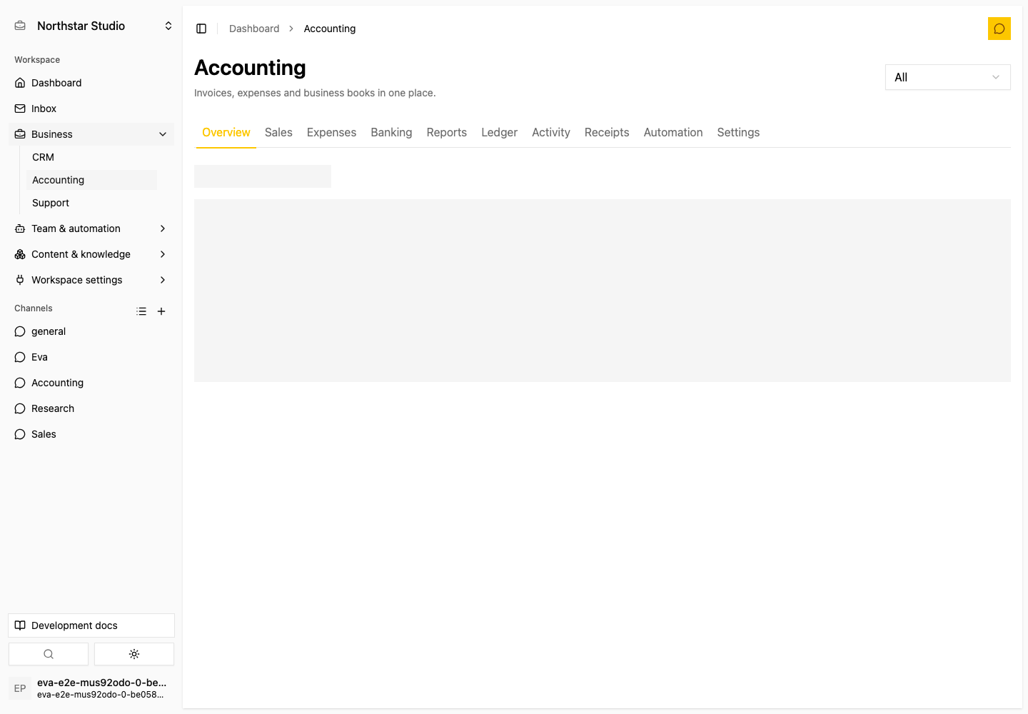Result: Open accounting settings