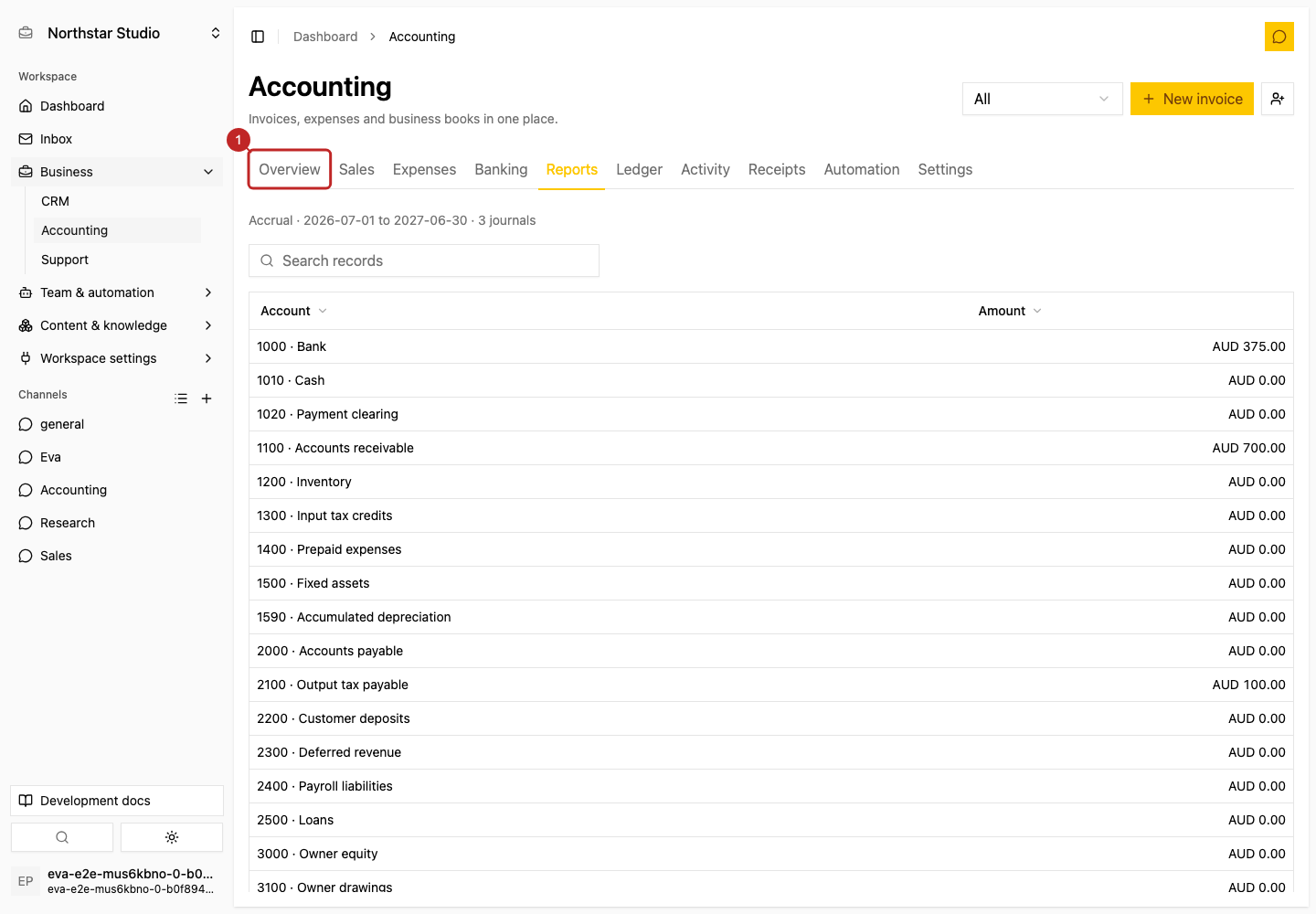 Action: Inspect outstanding records