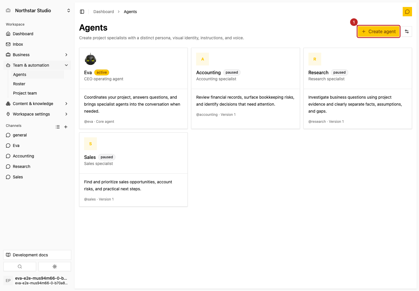 Action: Open Agents