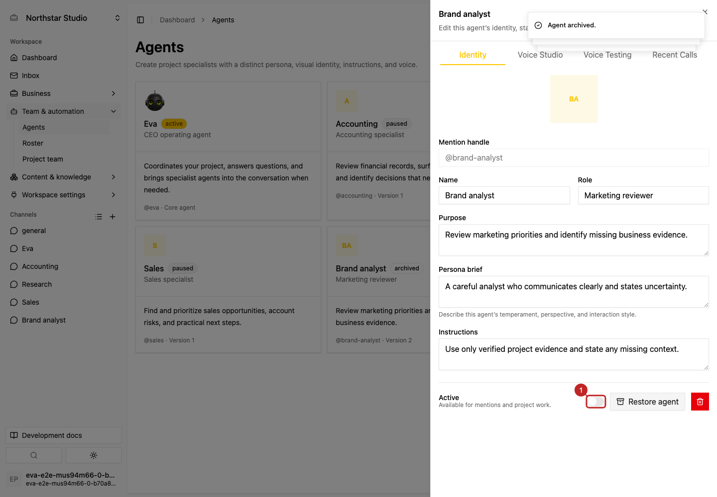 Result: Manage availability
