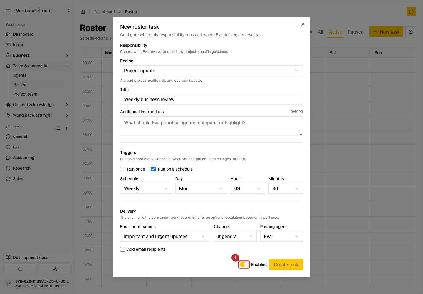 Result: Choose delivery and activation