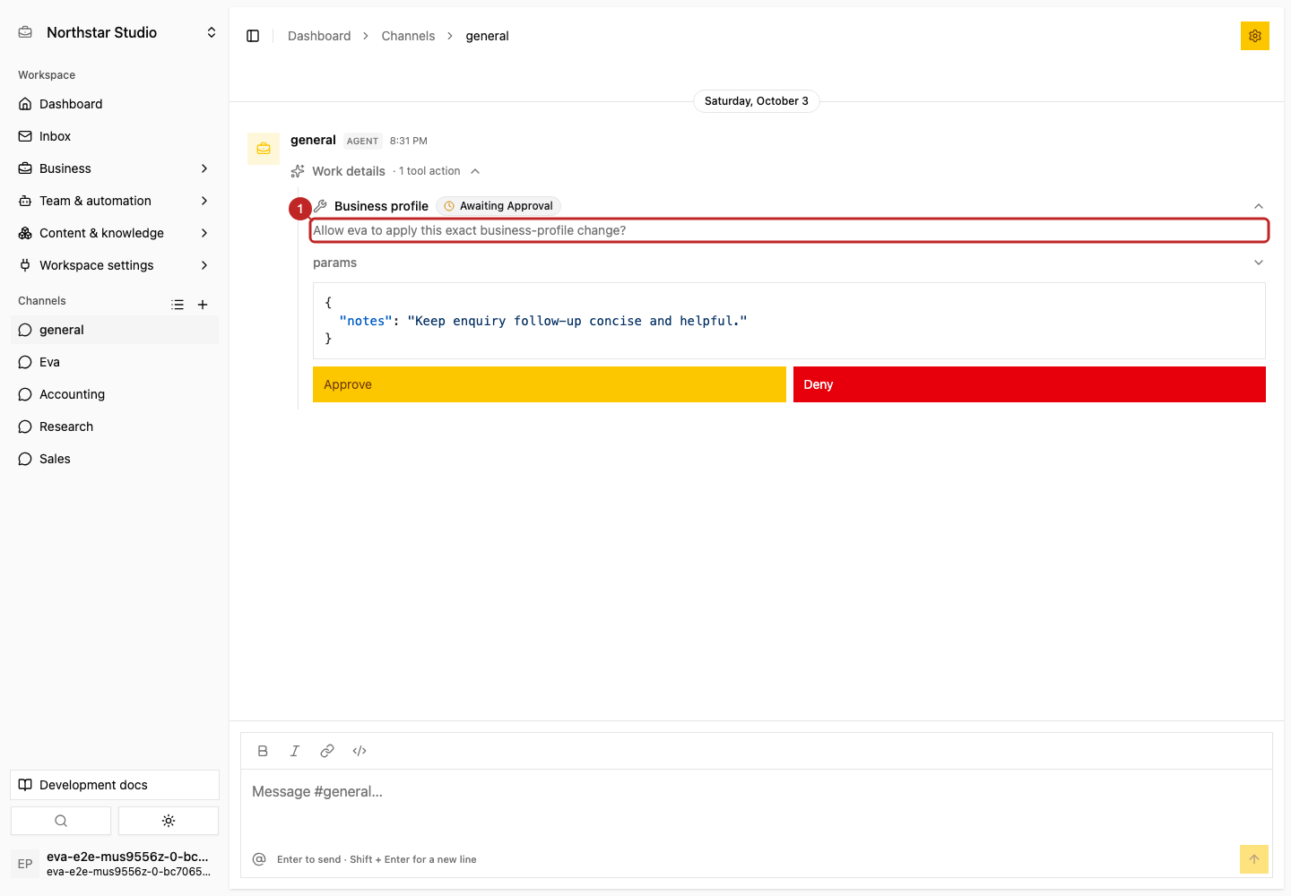Result: Send a clear request