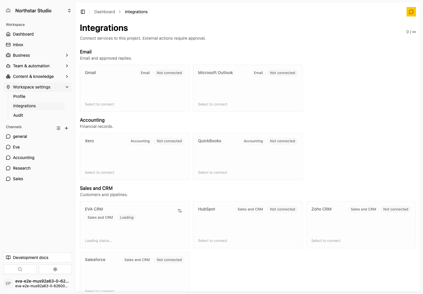Result: Choose the integration