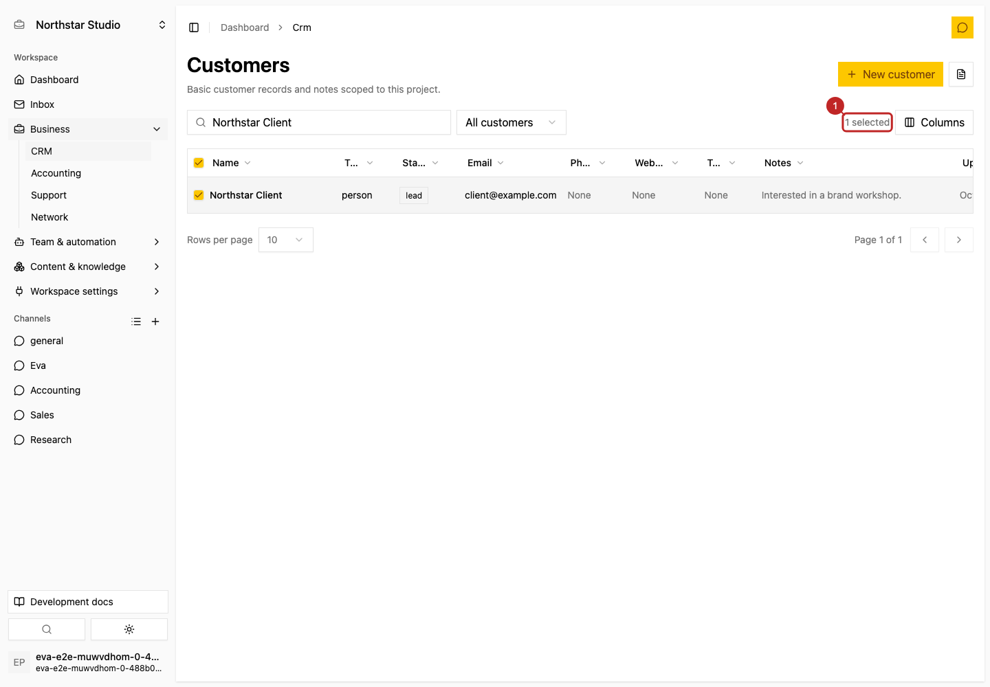 Result: Review selection and pagination