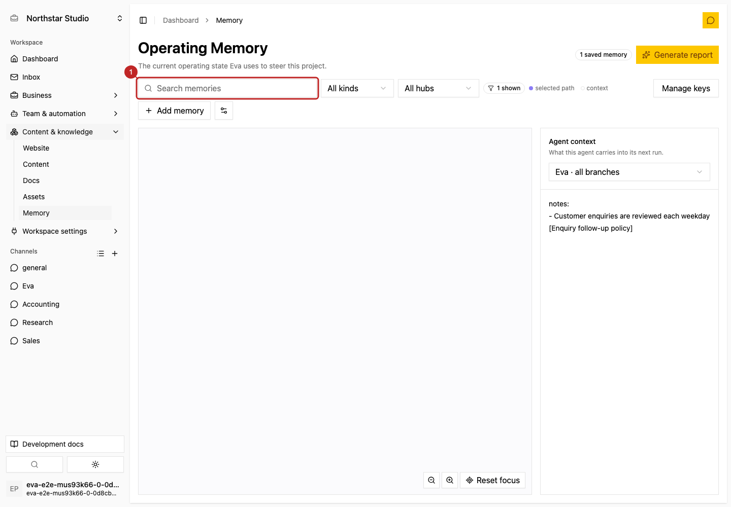 Action: Filter and preview context