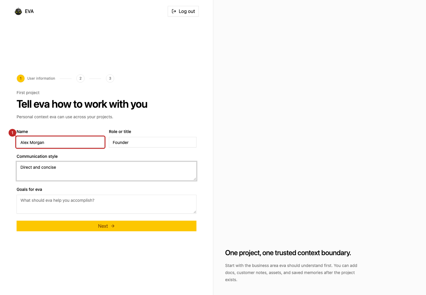 Result: Introduce yourself